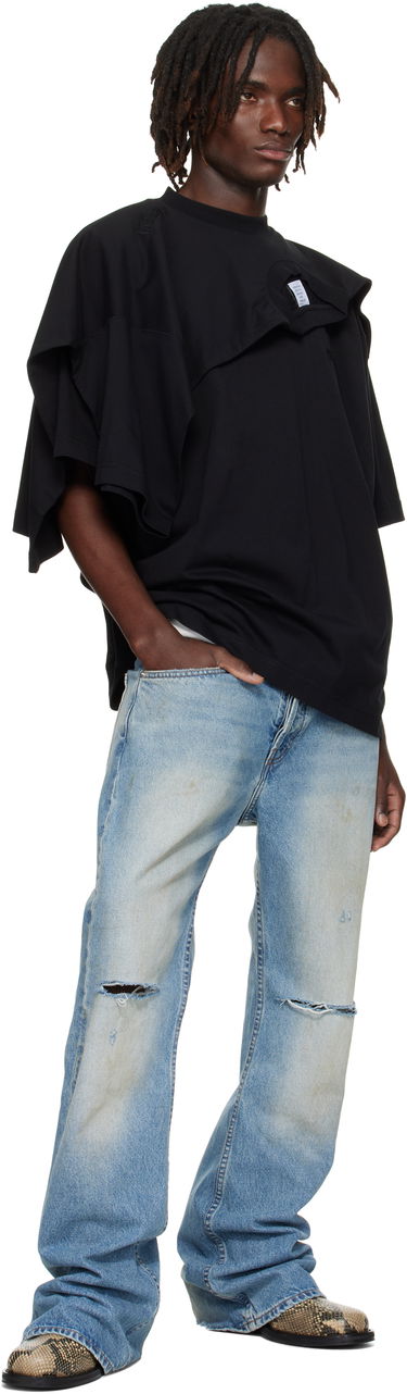 T-shirt VETEMENTS VETEMENTS Double Layered T-Shirt Sort | UH76TR400B, 3
