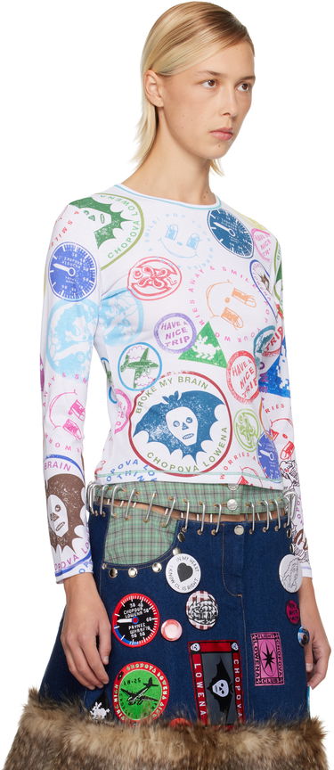 Jersey Chopova Lowena Chopova Lowena Stamp It Fitted Jersey T-shirt Flerfarvet | 2409, 1