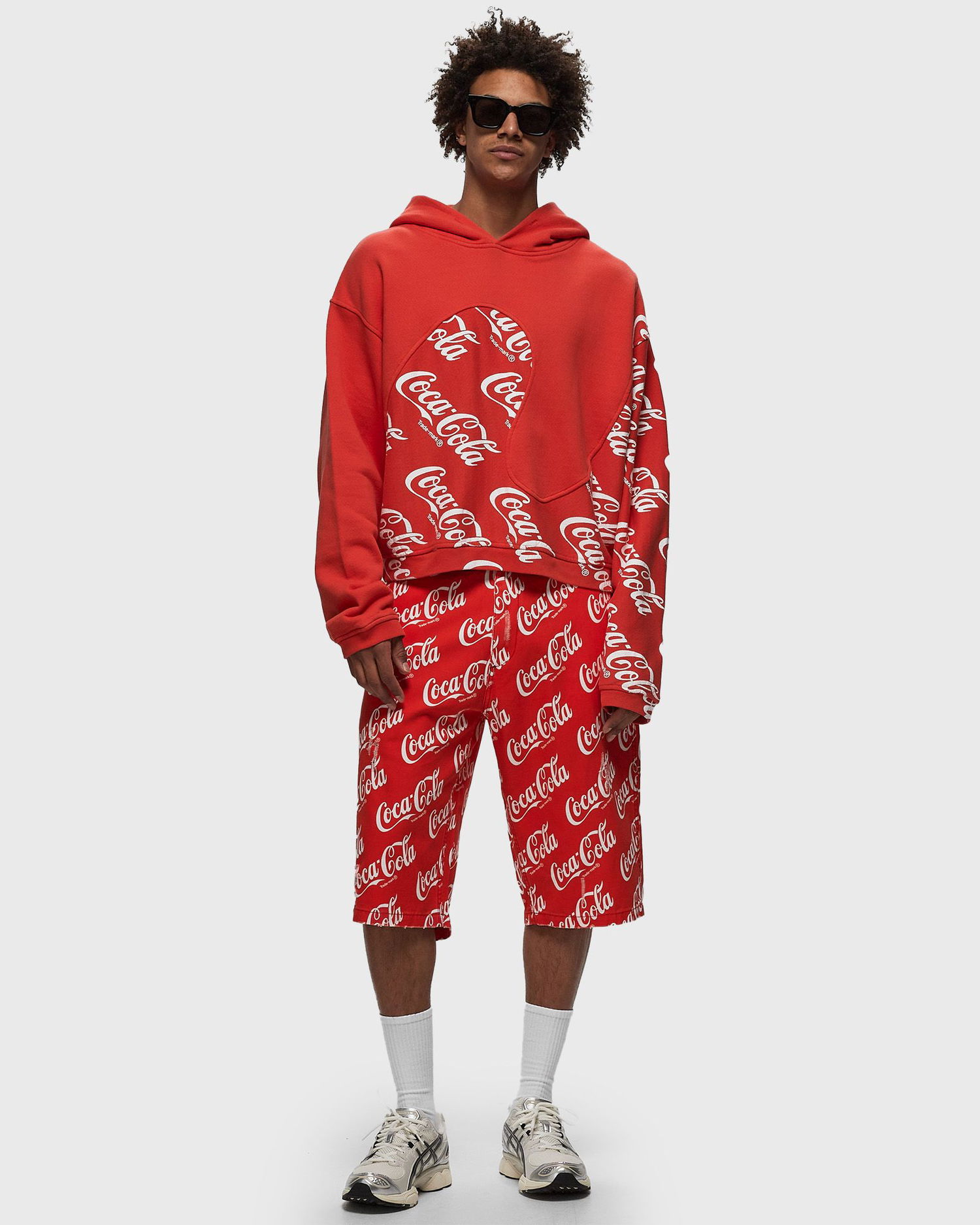 Sweatshirt ERL Swirl Logo Hoodie Rød | ERL08T024, 1