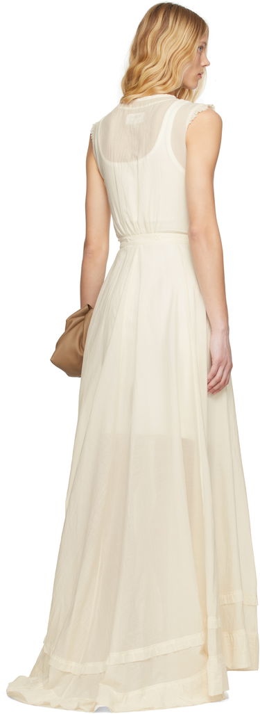 Kjole Maison Margiela MM6 Maison Margiela Cotton Voile Maxi Dress Hvid | S62DG0045 M35440, 2