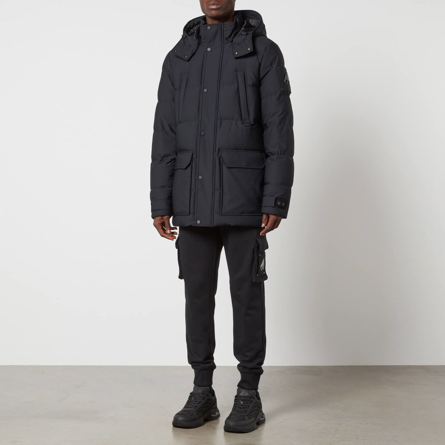 Parka Moose Knuckles Nylon Blend Down Coat Sort | M32MJ152-292, 0