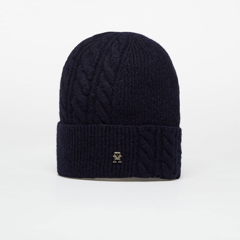 Beanie Tommy Hilfiger Tommy Hilfiger Elevated Chic Fluffy Beanie Mørkeblå | AW0AW17784 DW6