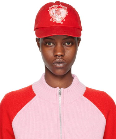 Kasket We11done Character Print Baseball Cap Rød | WD-AH0-24-402-U-RD, 0