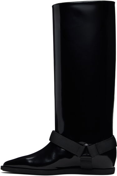 Sneakers og sko sacai sacai Belted Tall Boots Sort | 25-08249, 2