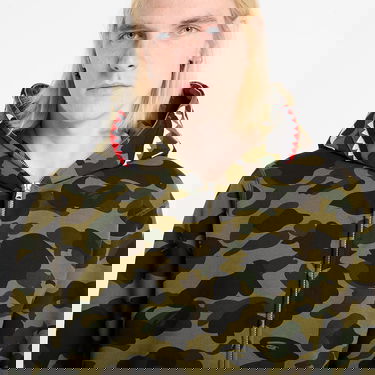 Sweatshirt BAPE 1St Camo Shark Full Zip Hoodie Grøn | 001ZPL801007MGRN, 6