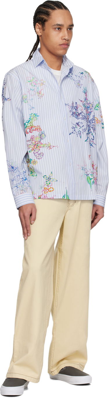 Skjorte Perks And Mini Perks and Mini Fractal Stripe Shirt Blå | 3834, 3