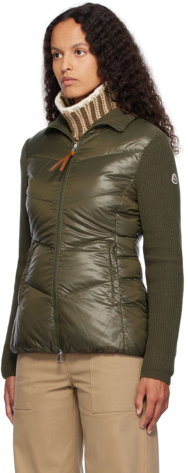 Puffer jakke Moncler Moncler Padded Wool Zip-Up Down Cardigan Grøn | J20939B00041M1241, 3