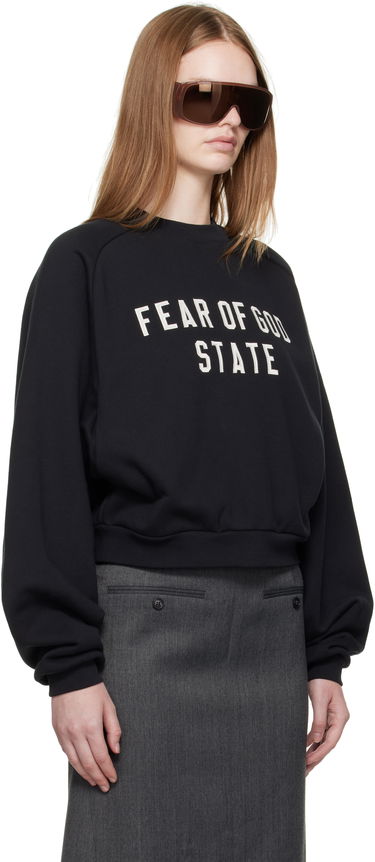 Sweatshirt Fear of God Fear of God ESSENTIALS Fleece Raglan Crewneck Sweatshirt Sort | 192SP257830FW, 1