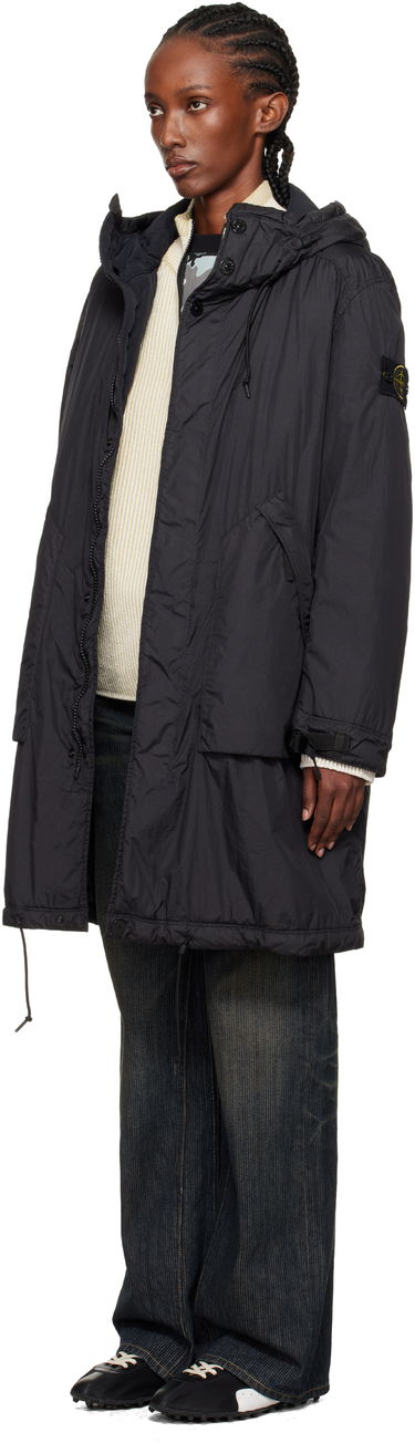 Frakker Stone Island Crinkled Reps NY Coat Sort | K2S15 7100003 S0A23, 3