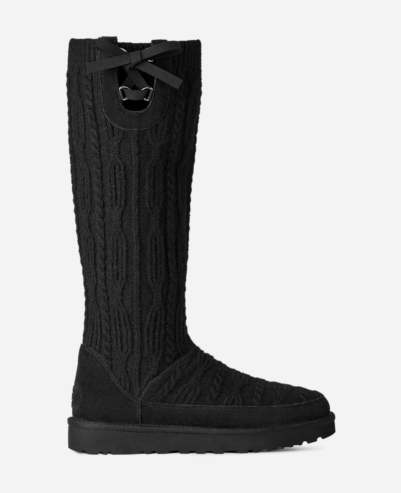 Sneakers og sko UGG Classic Tall Cabelle Knit Boots Sort | 1174579-BLK, 0