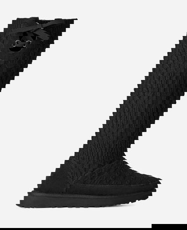 Sneakers og sko UGG Classic Tall Cabelle Knit Boots Sort | 1174579-BLK, 0