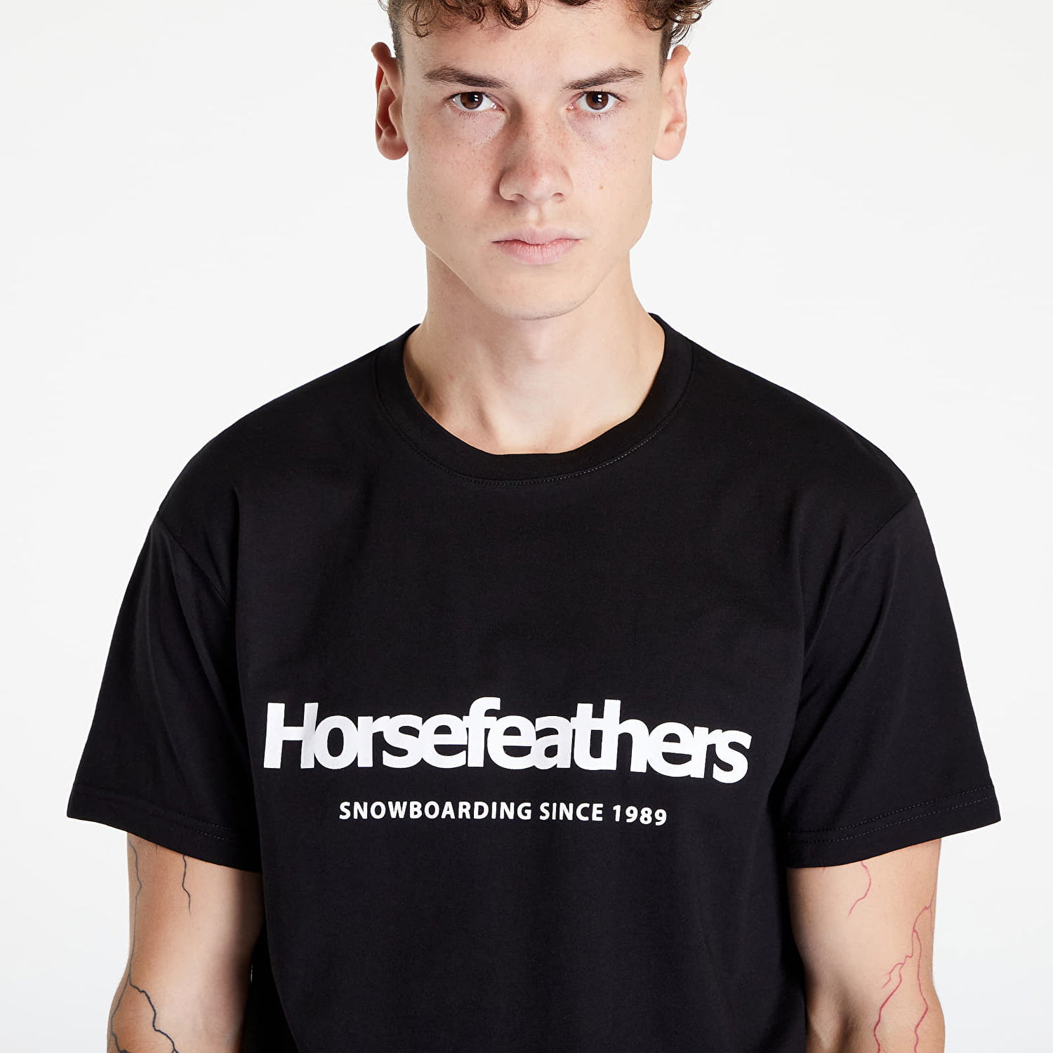 T-shirt Horsefeathers Quarter T-Shirt Sort | SM856T, 0
