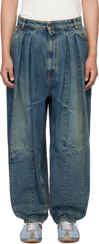 Hed Mayner Pleated Denim Jeans