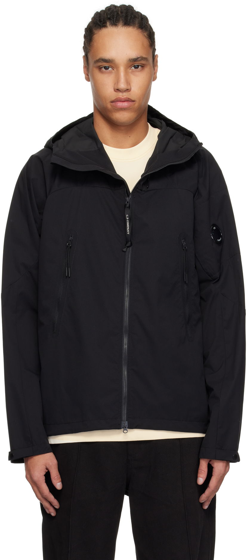 Vindjakke C.P. Company C.P. Company Pro-Tek Hooded Jacket Sort | 18CMOW006A-110264A