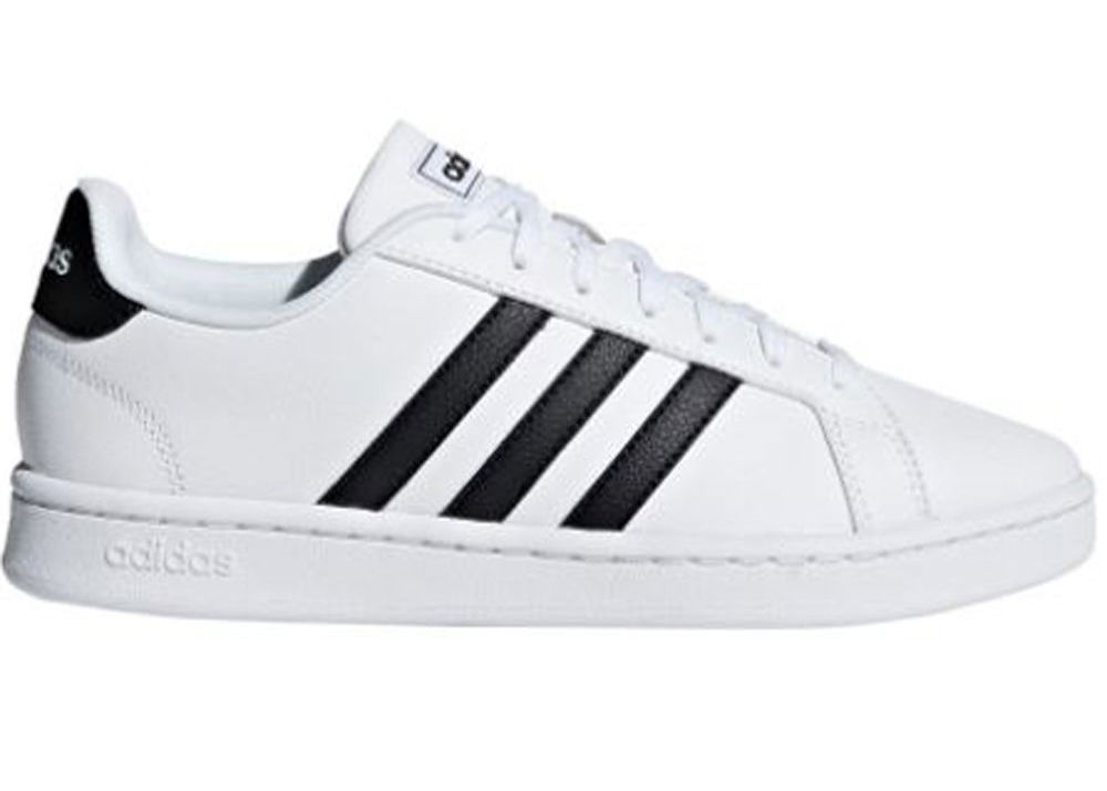 Sneakers og sko adidas Originals Grand Court White Black W Hvid | F36483, 0
