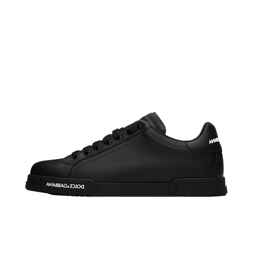 Sneakers og sko Dolce & Gabbana Black Portofino Sneakers Sort | CS2213AA335