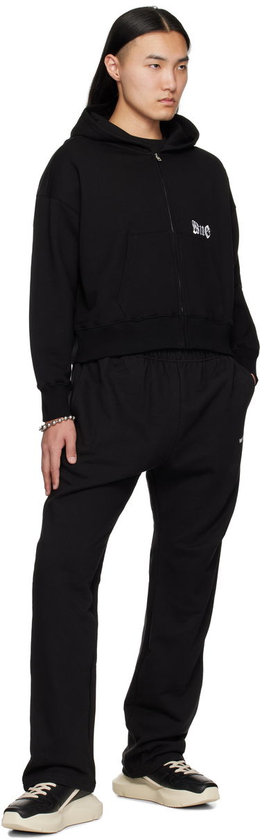 Sweatshirt We11done We11done Logo Zip-Up Hoodie Sort | WD-TJ0-25-815-U-BK, 3