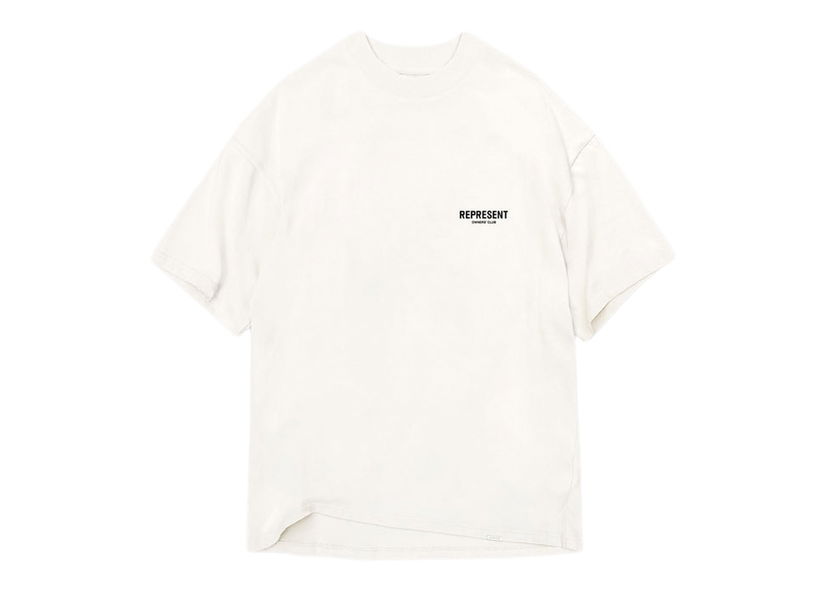 T-shirt Represent Clo Represent Owner's Club T-Shirt Flat White/Black Hvid | M05149-72/OCM409-72