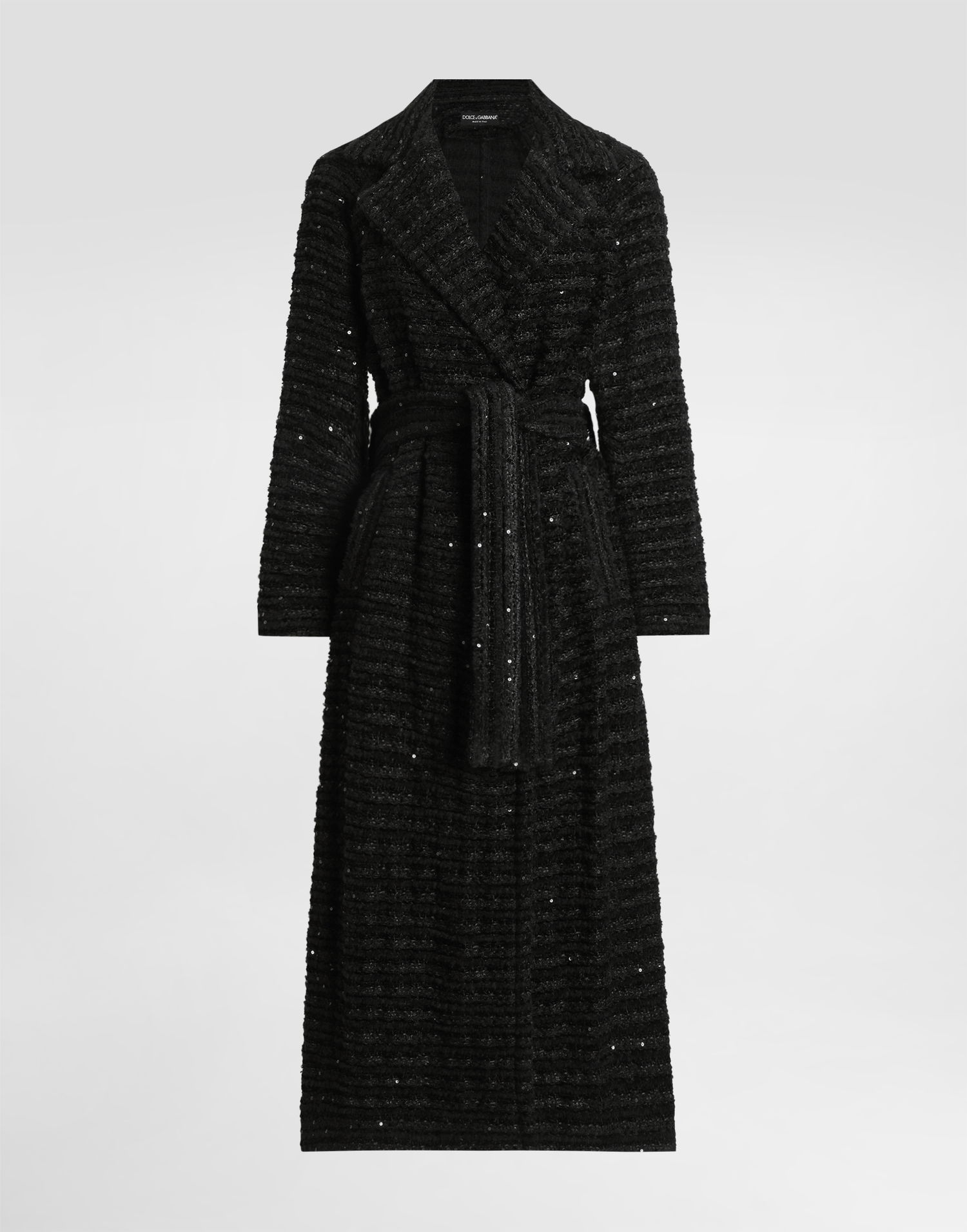 Frakker Dolce & Gabbana Dolce & Gabbana Tweed Coat with Micro-Sequin Embellishment Sort | F0W3FTHUMKNN0000, 0
