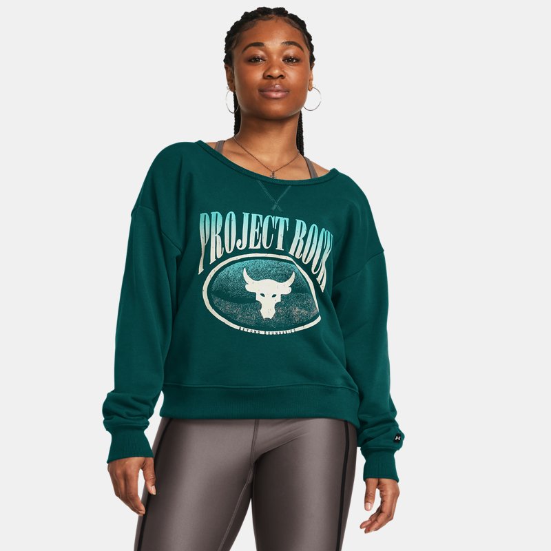 T-shirt Under Armour Project Rock Heavyweight Terry Grøn | 1382705-449