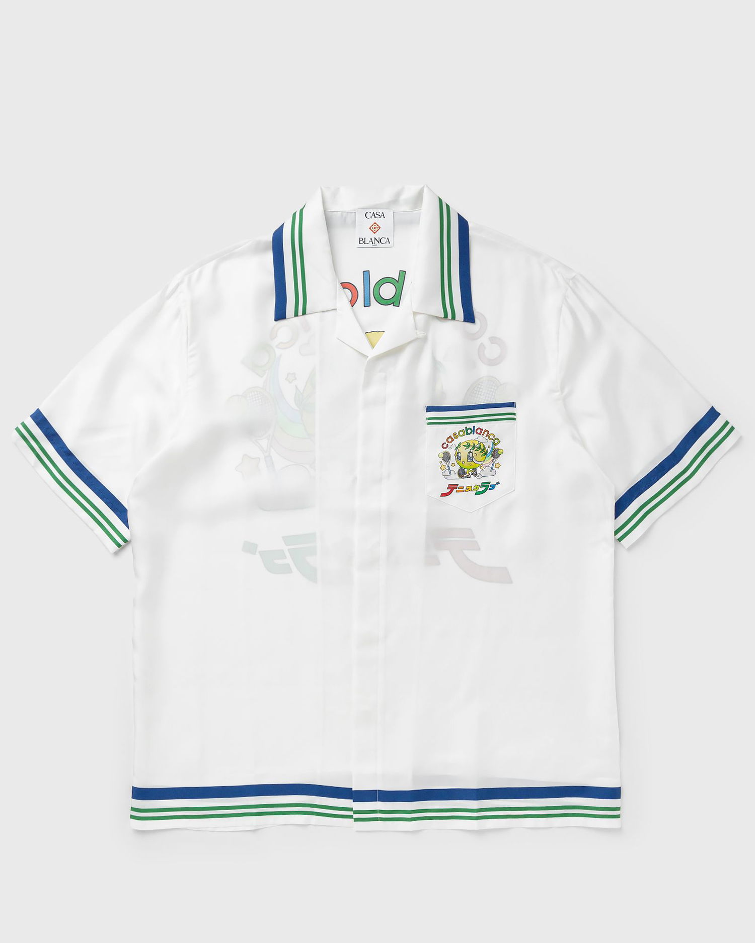 Skjorte Casablanca Casa Blanca Cuban Collar Shirt Hvid | M-AW25-SH-003-01, 0