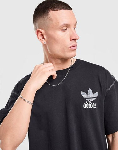 T-shirt adidas Originals T-Shirt Gfx Tee Lo Oversized Distressed Graphic Exposed Seams Sort | KC6725, 4