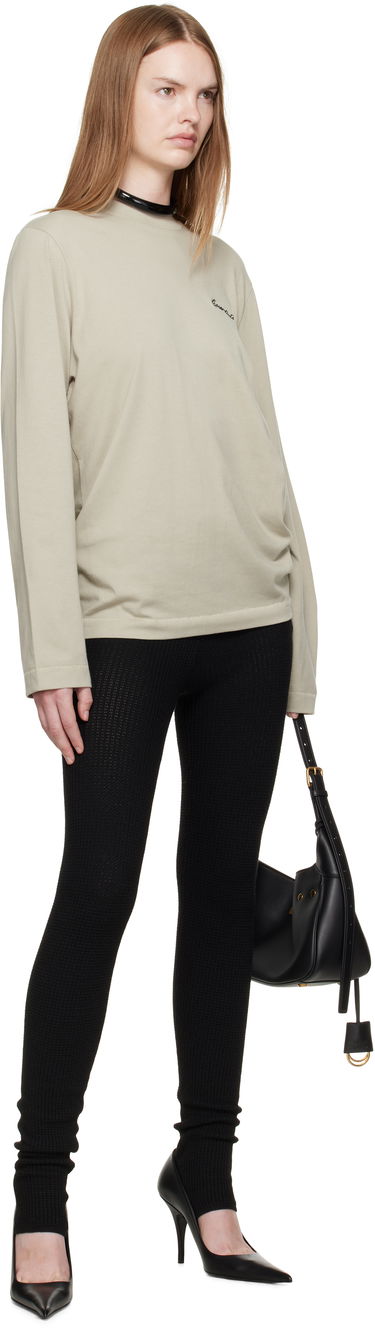 T-shirt Fear of God ESSENTIALS Classic Fit Long Sleeve T-shirt Beige | 125SP255886FW, 3