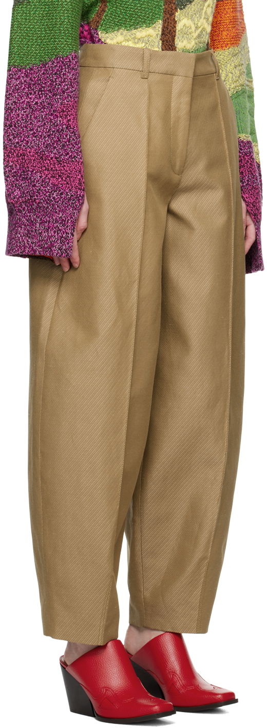 Bukser Stella McCartney Stella McCartney Tapered Trousers Brun | 6401023BU562, 1