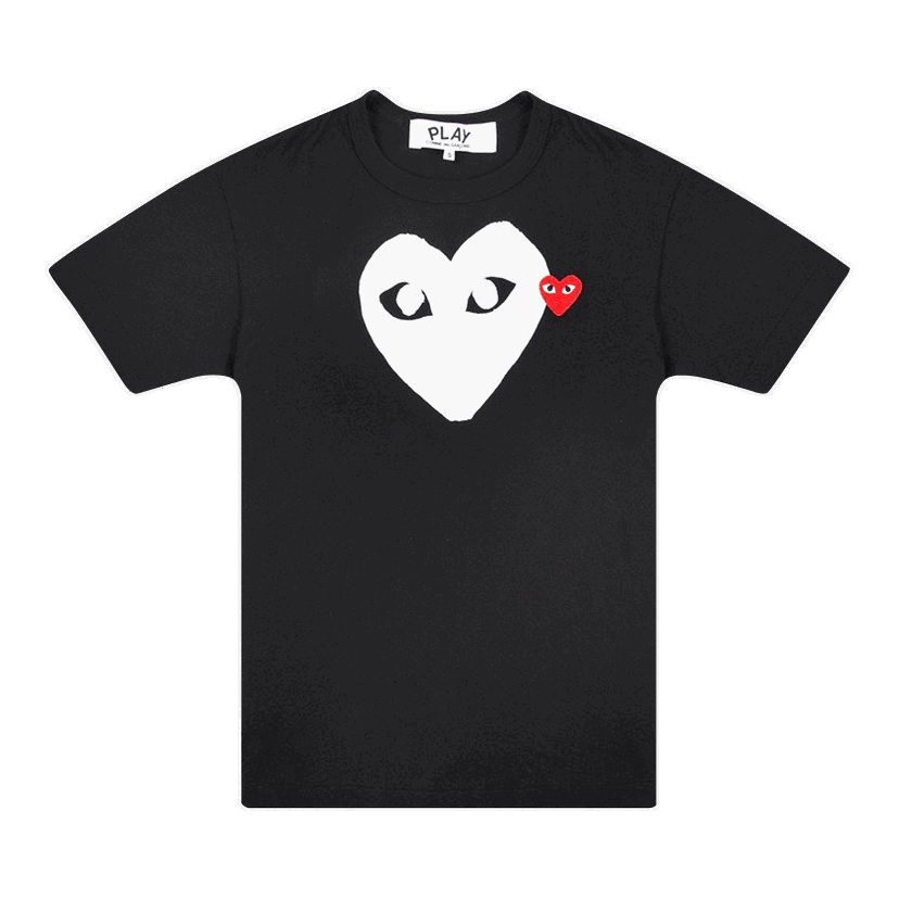 T-shirt Comme des Garçons PLAY Emblem Heart T-Shirt Sort | AZ T116 051 1