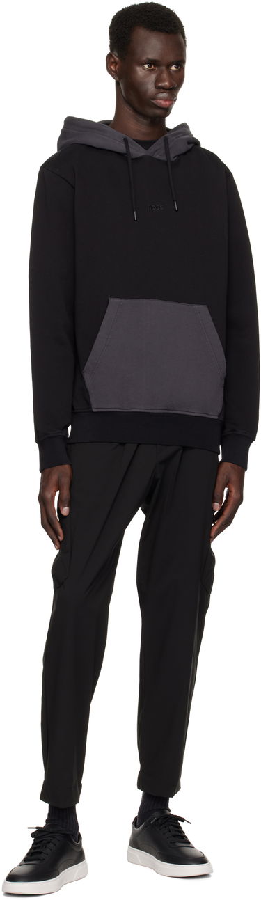 Sweatshirt BOSS BOSS Embroidered Logo Hoodie Sort | 50531418, 3