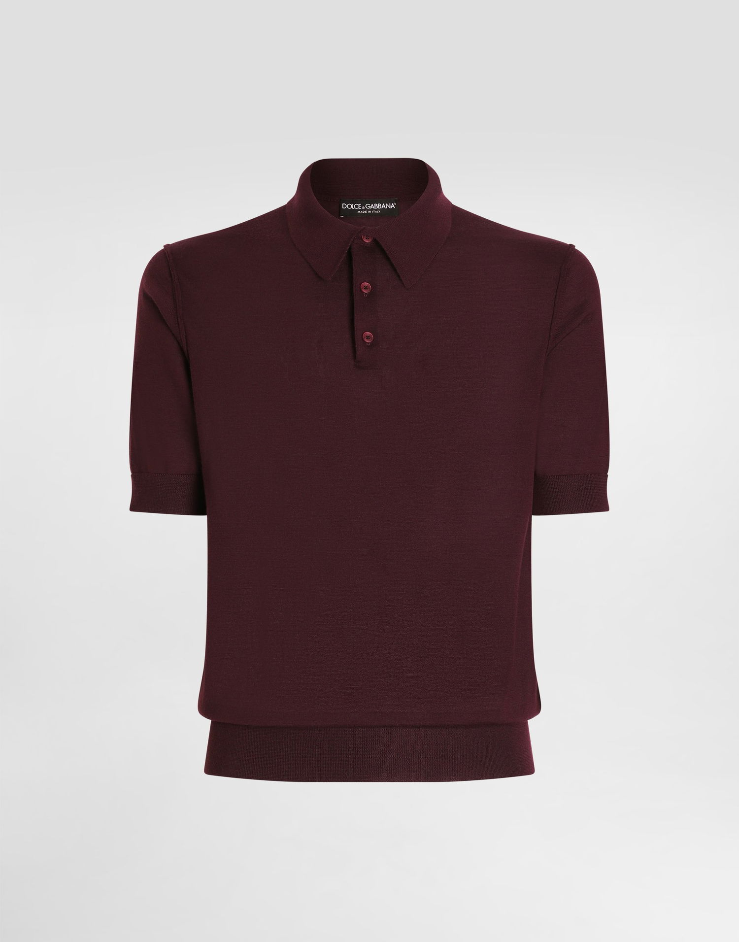 Polo skjorte Dolce & Gabbana Dolce & Gabbana Fine-Gauge Cashmere Polo Shirt Bourgogne | GXZ02TJBW05R2723, 0