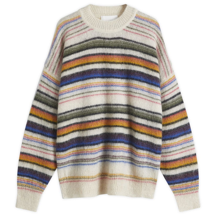 Sweater ISABEL MARANT Striped Crew Knit Hvid | 25PPU0062HA-C1L09H-99MU
