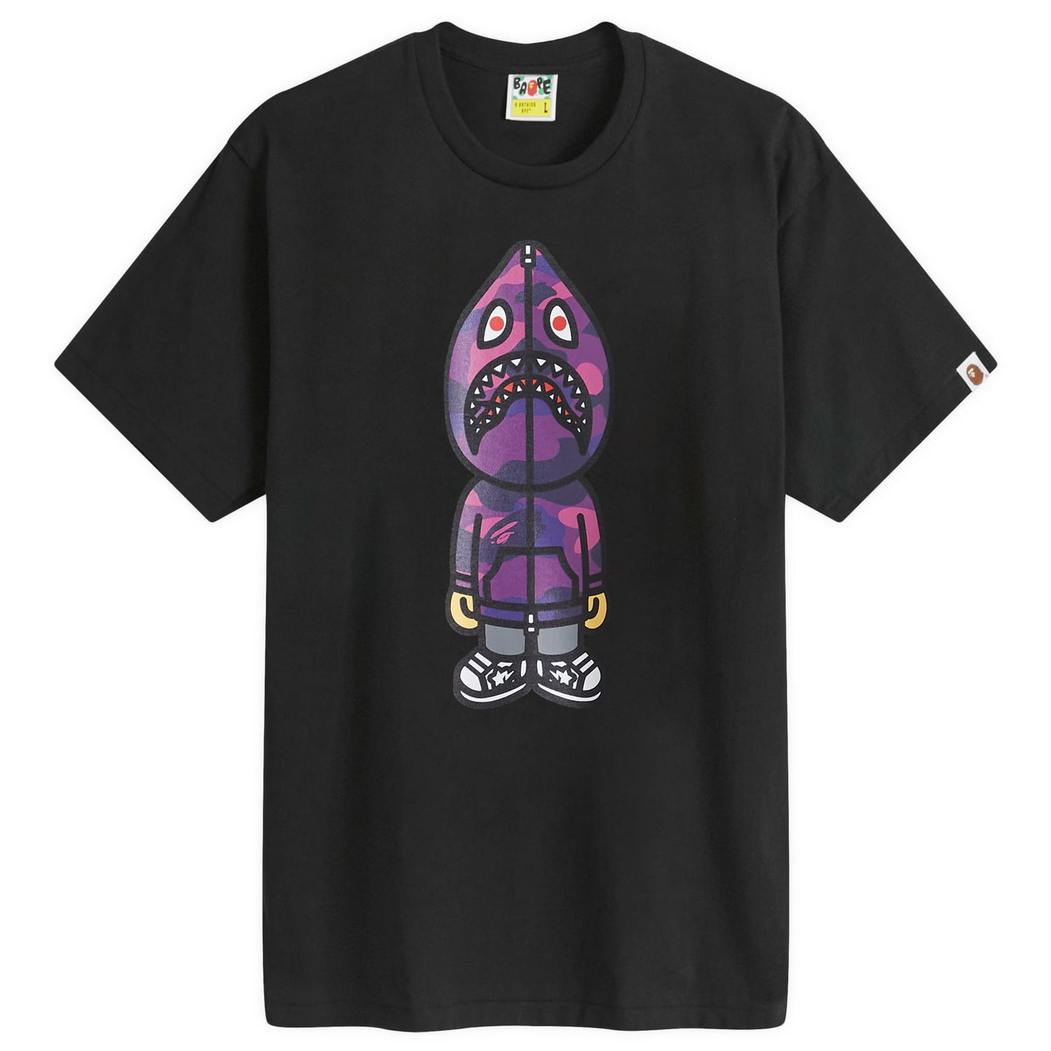 T-shirt BAPE A Bathing Ape Colour Camo Classic Milo Shark T-Shirt Sort | 002TEK301006M-BPR, 0