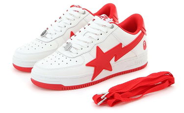 Sneakers og sko BAPE Bape Sta OS #2 White/Red Hvid | 1K20-191-314-RED, 5
