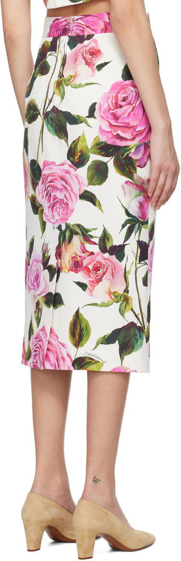 Nederdel Dolce & Gabbana Dolce&Gabbana Rose Printed Pencil Midi Skirt Flerfarvet | F4CVPT FSRQJ, 2