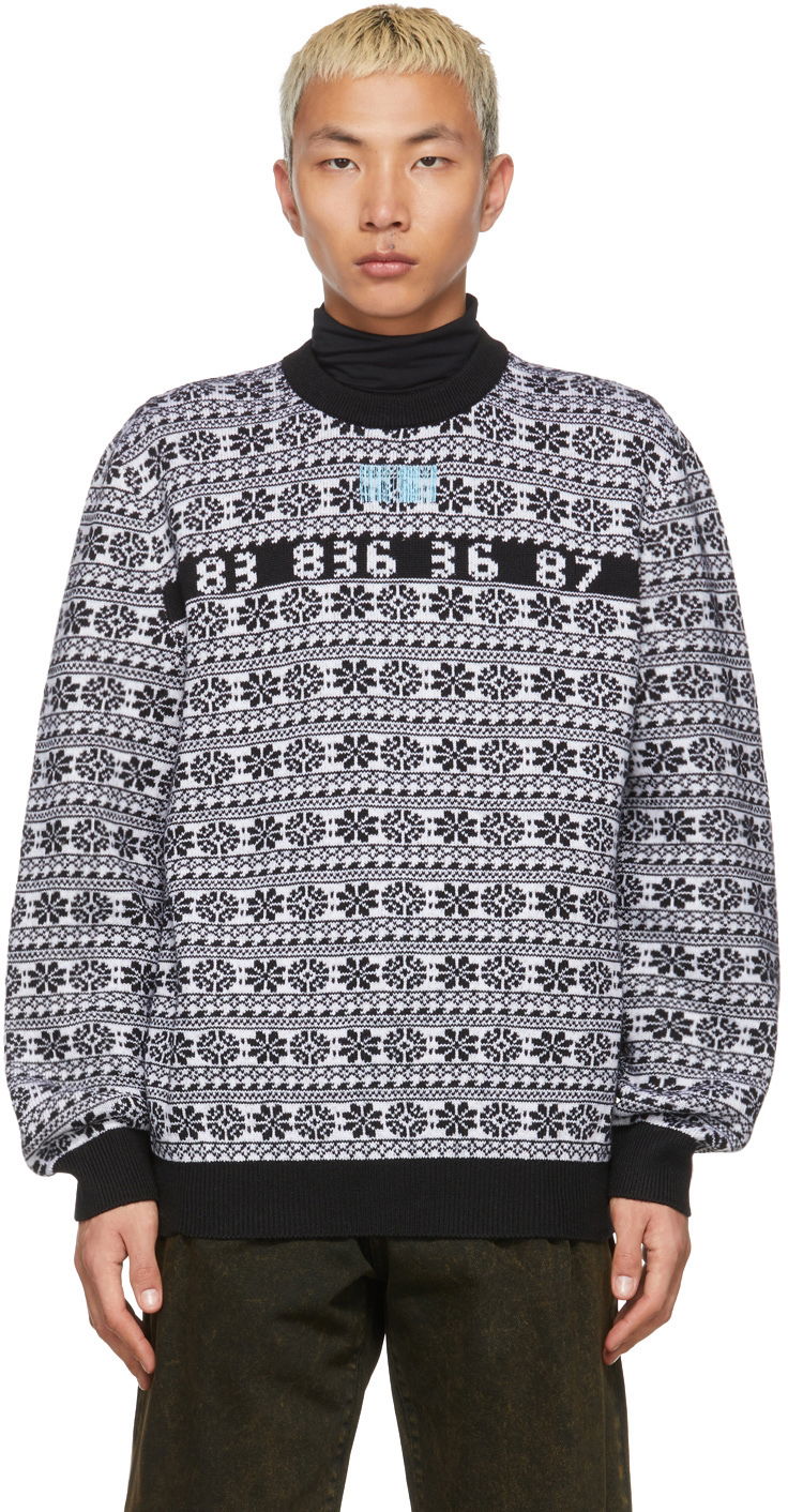 Sweater VETEMENTS Number Nordic Sweater Hvid | VL12KN140B, 0