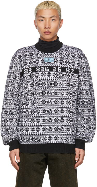 Sweater VETEMENTS Number Nordic Sweater Hvid | VL12KN140B, 0