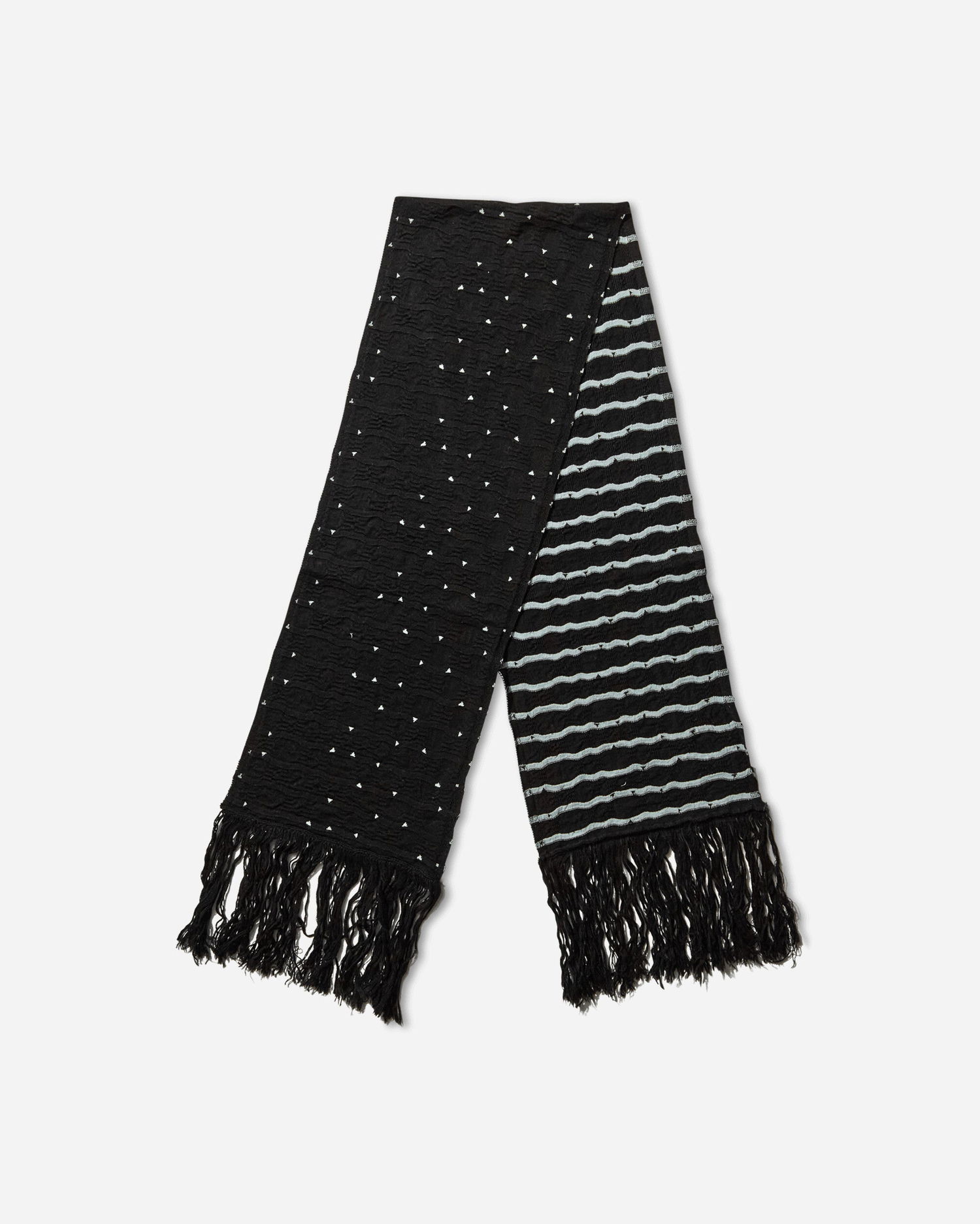 Tørklæde KIKO KOSTADINOV Tarr Night Sky Textured Patterned Scarf with Fringe Sort | KKAW25KN09 112, 0