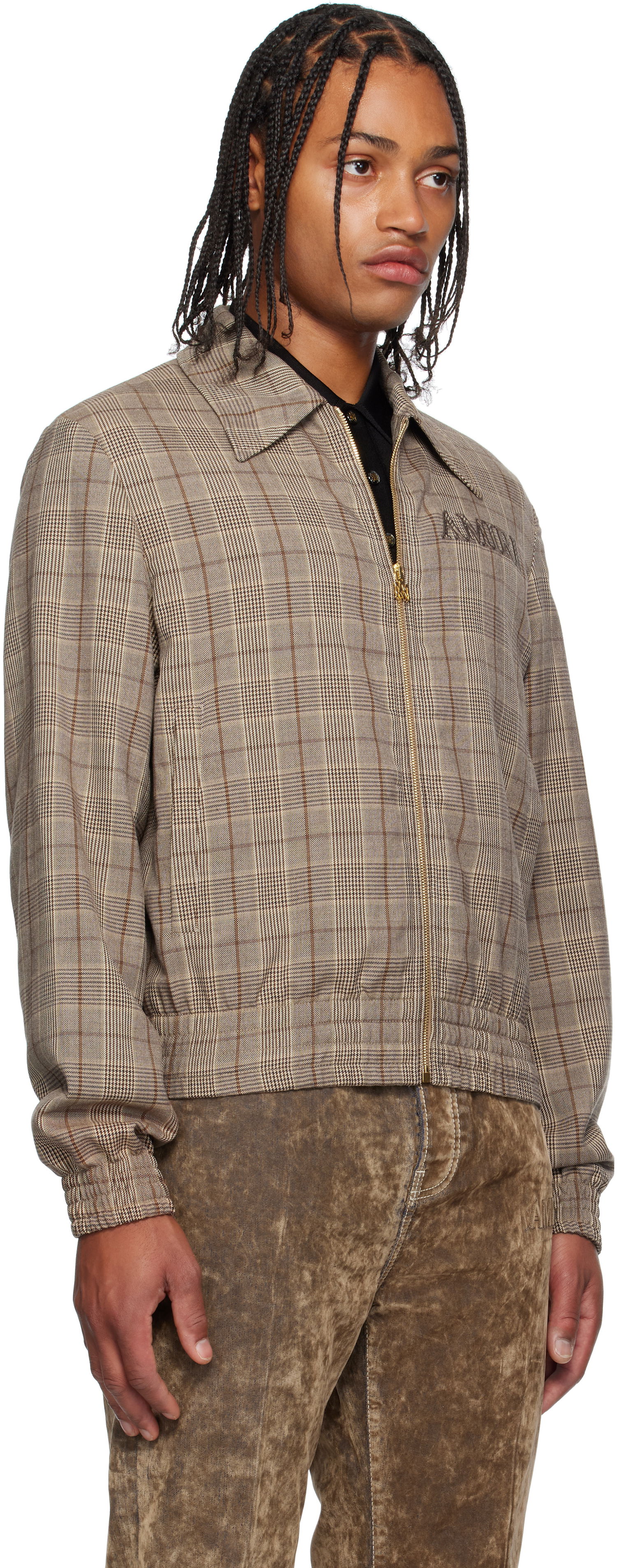 Jakke AMIRI AMIRI Check Blouson Jacket Brun | AMOUBN1100, 1
