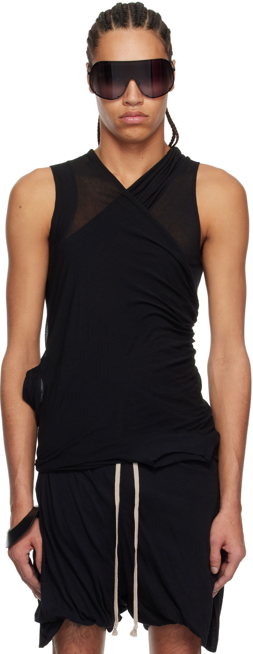Tanktop Rick Owens Rick Owens Hollywood Banana Tank Top Sort | RR01E5100 UC