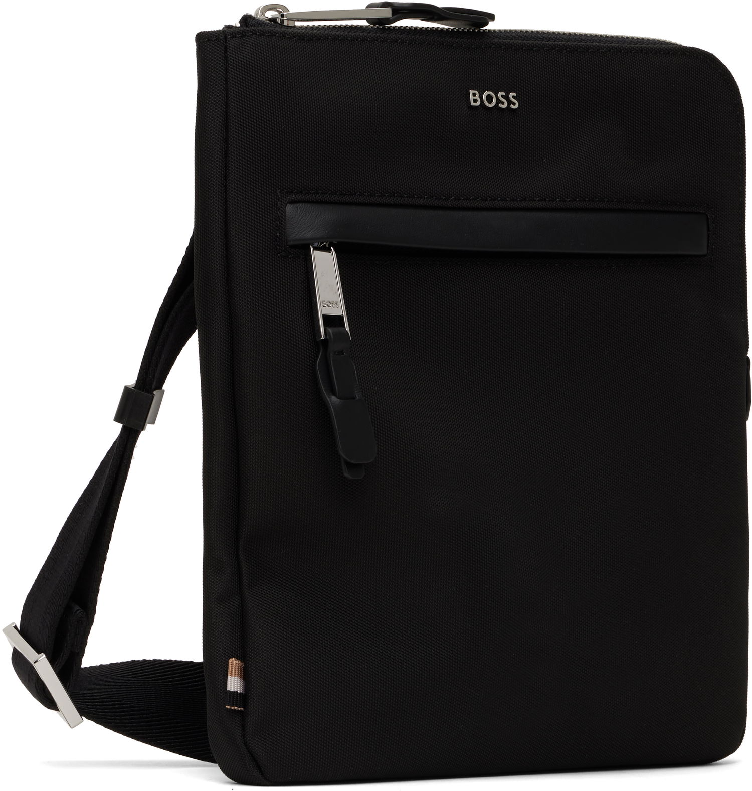 Skuldertaske BOSS BOSS Canvas Messenger Bag Sort | 50529082, 1