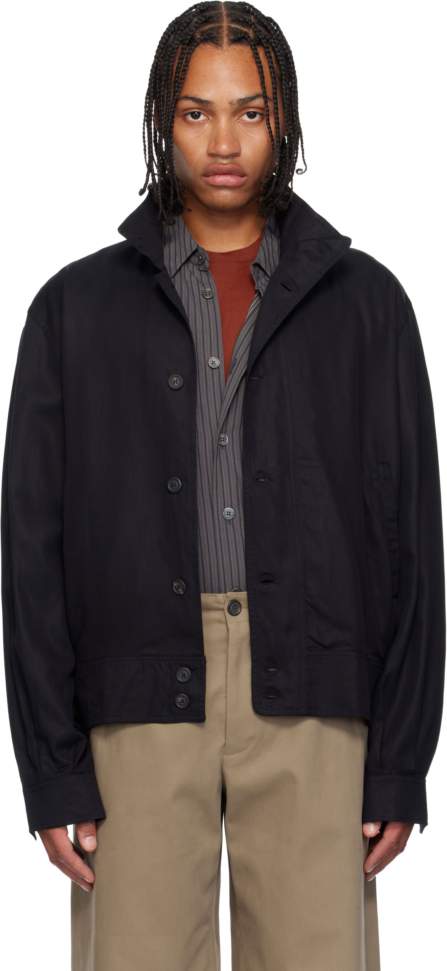 Bomberjakke OUR LEGACY Mock Bomber Jacket Sort | M4252MDB, 0