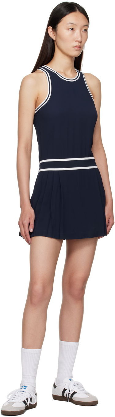 Kjole Sporty & Rich Sleeveless Pleated Phoebe Minidress Mørkeblå | DR004602302BL83, 3