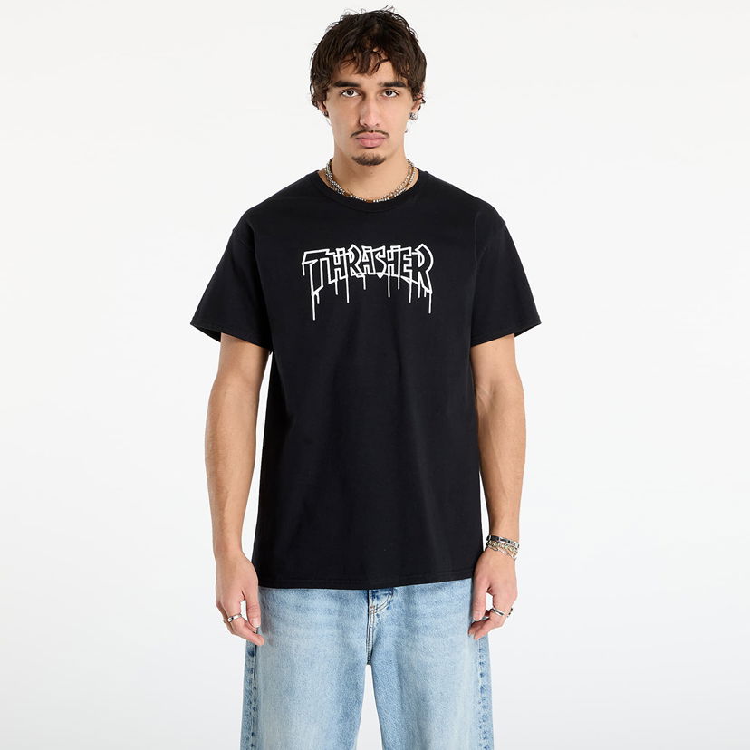 T-shirt Thrasher One-liner T-Shirt Sort | 145777