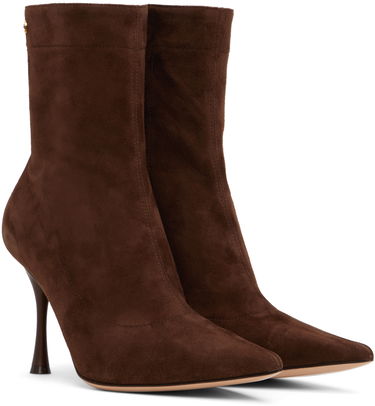 Sneakers og sko Gianvito Rossi Suede Pointed Toe Boots Brun | G73173.85LAC.CSF, 3