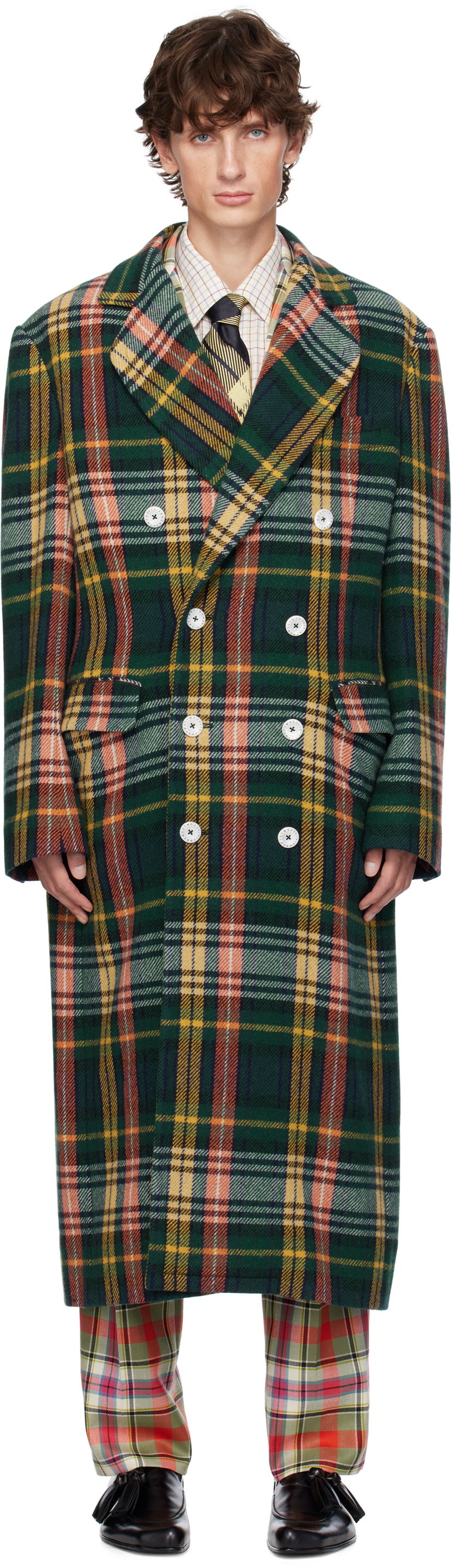 Frakker Vivienne Westwood Long Coat Grøn | 2D010008-W00XC-