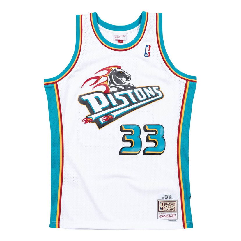 Jersey Mitchell & Ness NBA Detroit Pistons 1998-99 Swingman Jersey 'Grant Hill 33' Hvid | SMJYCP19211-DPIWHIT98GHI