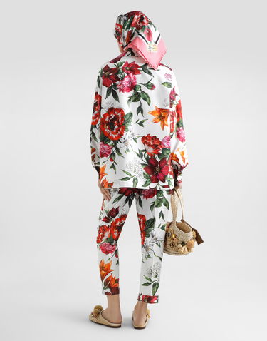 Bukser Dolce & Gabbana Dolce & Gabbana Floral Print Poplin Trousers Flerfarvet | FTDC3THS5TQHA5PB, 2