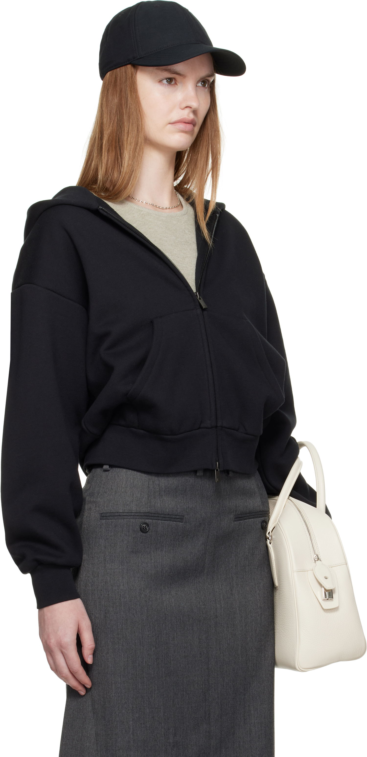 Sweatshirt Fear of God Fear of God ESSENTIALS Classic Fit Zip-Up Hoodie Sort | 192SP255090FW, 1