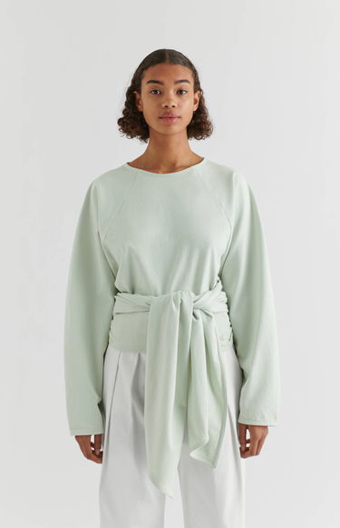 Sweatshirt AXEL ARIGATO Drape Tie-Front Grøn | A2112002, 6
